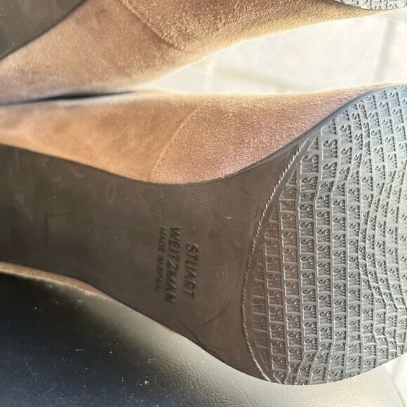 Stuart Weitzman Highland Suede Leather Boot size 9 Taupe NEW - Picture 14 of 16